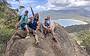 Happy travelers at Wineglass bay lookout!