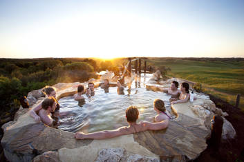 Hilltop pool at Mornington Peninsula Hot Springs 